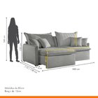 Sofá Cama Retrátil E Reclinável 180cm Flex Veludo Jolie Prata