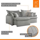 Sofá Cama Retrátil E Reclinável 180cm Flex Veludo Jolie Prata