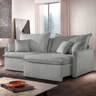 Sofá Cama Retrátil E Reclinável 180cm Flex Veludo Jolie Prata