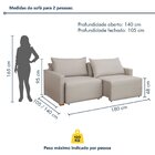 Sofá Cama Retrátil E Reclinável 180cm Júlia Yescasa Veludo/be