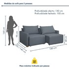 Sofá Cama Retrátil E Reclinável 180cm Júlia Yescasa Veludo/ci