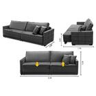 Sofá Cama Retrátil E Reclinável 2,10m Com Molas Cancún Veludo