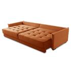 Sofá Cama Retrátil E Reclinável 2,10m Com Molas Carol Veludo