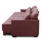 Sofá Cama Retrátil E Reclinável 2,10m Com Molas Carol Veludo