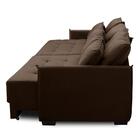 Sofá Cama Retrátil E Reclinável 2,30m Com Molas Carol Veludo