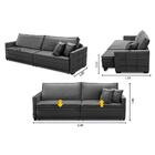 Sofá Cama Retrátil E Reclinável 2,30m Com Molas Karen Veludo