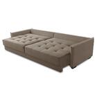 Sofá Cama Retrátil E Reclinável 2,50m Com Molas Cairo Veludo