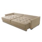 Sofá Cama Retrátil E Reclinável 2,50m Com Molas Carol Veludo