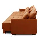 Sofá Cama Retrátil E Reclinável 2,50m Com Molas Carol Veludo