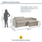 Sofá Cama Retrátil E Reclinável 200cm Aurora Veludo Bege Claro