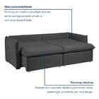 Sofá Cama Retrátil E Reclinável 200cm Aurora Veludo Cinza
