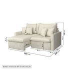 Sofá Cama Retrátil E Reclinável 200cm Colibri Cabecasa Madeir