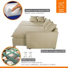 Sofá Cama Retrátil E Reclinável 200cm Flex Veludo Jolie/bege