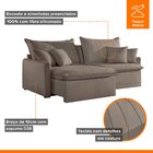 Sofá Cama Retrátil E Reclinável 200cm Flex Veludo Jolie/cinza