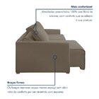 Sofá Cama Retrátil E Reclinável 200cm Júlia Veludo   Veludo/b