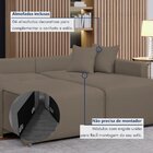 Sofá Cama Retrátil E Reclinável 200cm Júlia Veludo   Veludo/b