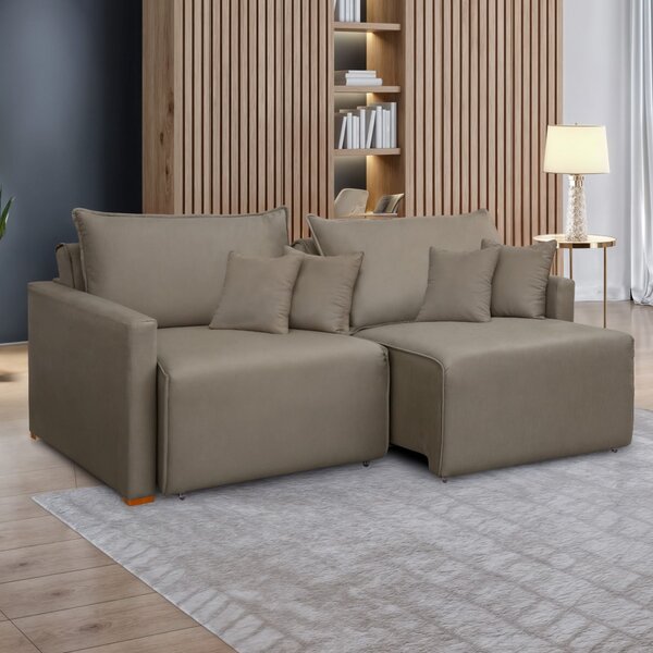 Sofá Cama Retrátil E Reclinável 200cm Júlia Veludo   Veludo/b