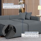 Sofá Cama Retrátil E Reclinável 200cm Júlia Veludo  Veludo/ci