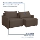 Sofá Cama Retrátil E Reclinável 200cm Júlia Veludo Yescasa Ve