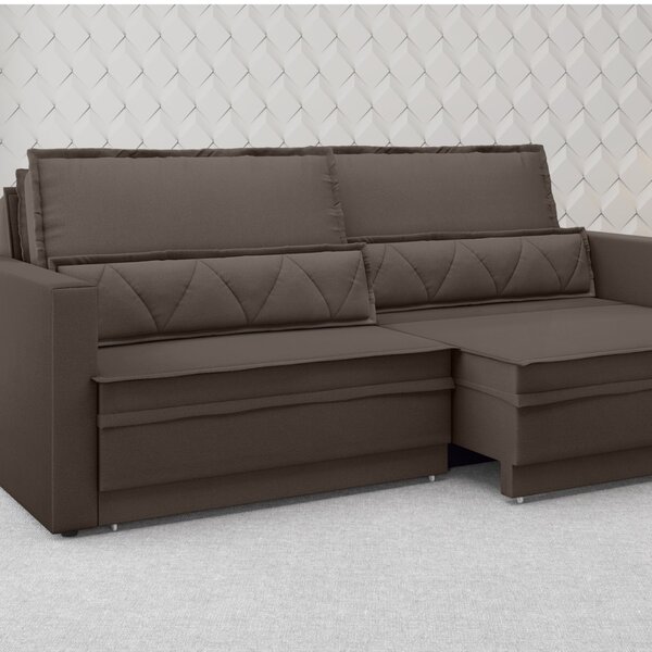 Sofá Cama Retrátil E Reclinável 200cm Velosuede Danubio Yesca