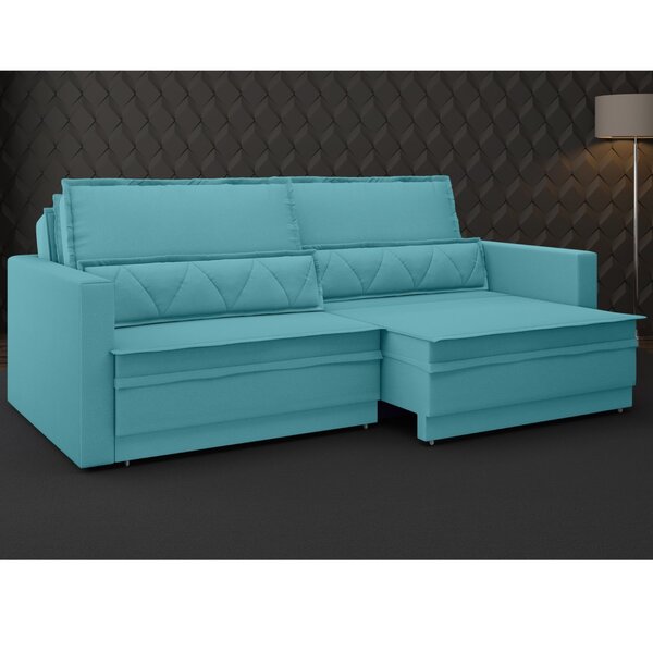 Sofá Cama Retrátil E Reclinável 200cm Velosuede Danubio Yesca