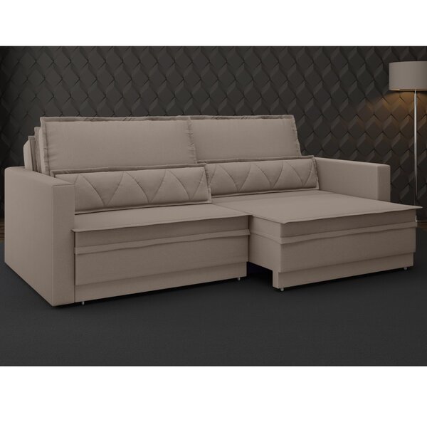 Sofá Cama Retrátil E Reclinável 200cm Velosuede Danubio Yesca