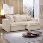 Sofá Cama Retrátil E Reclinável 220cm Arizona Com Almofadas B