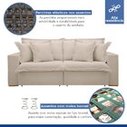 Sofá Cama Retrátil E Reclinável 220cm Arizona Com Almofadas B