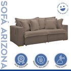 Sofá Cama Retrátil E Reclinável 220cm Arizona Com Almofadas B