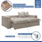 Sofá Cama Retrátil E Reclinável 220cm Arizona Com Almofadas B