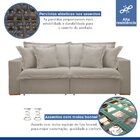 Sofá Cama Retrátil E Reclinável 220cm Arizona Com Almofadas B