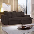 Sofá Cama Retrátil E Reclinável 220cm Arizona Com Almofadas M