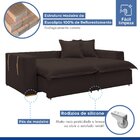 Sofá Cama Retrátil E Reclinável 220cm Arizona Com Almofadas M