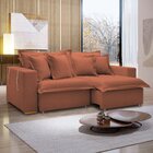 Sofá Cama Retrátil E Reclinável 220cm Arizona Com Almofadas T