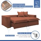 Sofá Cama Retrátil E Reclinável 220cm Arizona Com Almofadas T