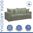 Sofá Cama Retrátil E Reclinável 220cm Arizona Com Almofadas V