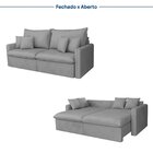 Sofá Cama Retrátil E Reclinável 220cm Colibri Cabecasa Madeir