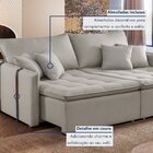 Sofa Cama Retratil E Reclinavel 220cm Detroid Yescasa Linho