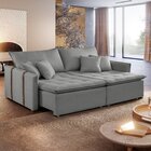 Sofa Cama Retratil E Reclinavel 220cm Detroid Yescasa Linho