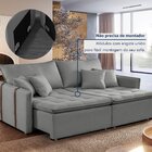 Sofa Cama Retratil E Reclinavel 220cm Detroid Yescasa Linho