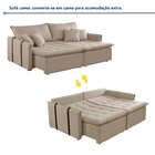 Sofa Cama Retratil E Reclinavel 220cm Detroid Yescasa Linho