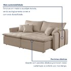 Sofa Cama Retratil E Reclinavel 220cm Detroid Yescasa Linho