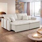 Sofa Cama Retratil E Reclinavel 220cm Detroid Yescasa Veludo