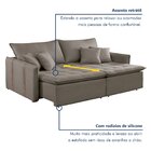 Sofa Cama Retratil E Reclinavel 220cm Detroid Yescasa Veludo