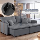 Sofa Cama Retratil E Reclinavel 220cm Detroid Yescasa Veludo