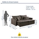 Sofa Cama Retratil E Reclinavel 220cm Detroid Yescasa Veludo