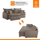 Sofá Cama Retrátil E Reclinável 220cm Flex Veludo Jolie/cinza