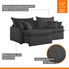 Sofá Cama Retrátil E Reclinável 220cm Flex Veludo Jolie Grafi