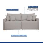 Sofá Cama Retrátil E Reclinável 220cm Júlia Veludo/creme