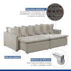 Sofa Cama Retratil E Reclinavel 220cm Marrocos Veludo/gelo